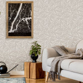 Neutral Leaves Wallpaper
